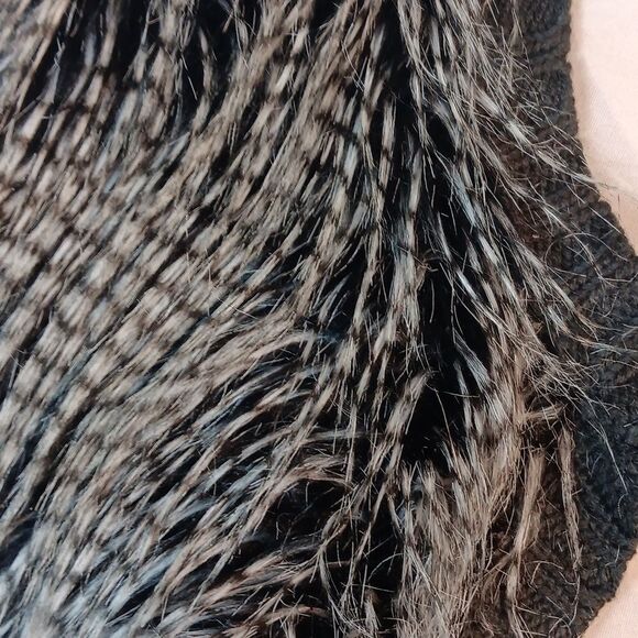 Chic Cable Knit Faux Feathery Fur Sweater - Picture 5 of 7